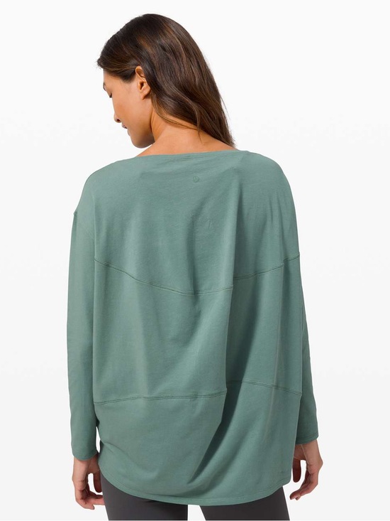 lululemon athletica Tops - lululemon athletica Long Sleeve V-Neck Top in Olive Green